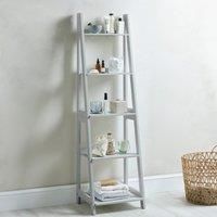 Nautical Grey Ladder Shelves Light Grey