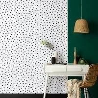 Spot Monochrome Wallpaper Black and white