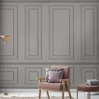 Wood Panel Grey Mural Grey