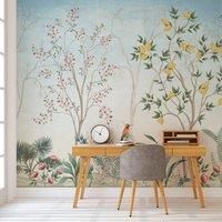 Archive Tree Mural Blue