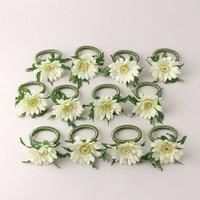 Set of 12 Gerbera Napkin Rings 7cm
