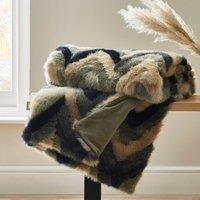 Eska Faux Fur Throw Blue