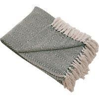 Jenson Herringbone 130cm x 180cm Throw Bottle (Green)