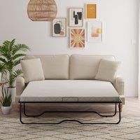 Beatrice Fabric 3 Seater Sofa Bed Natural