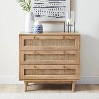 Indi 3 Drawer Chest Brown
