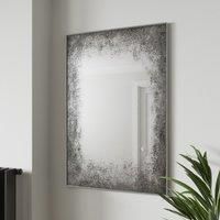 Distressed Edge Mirror Black