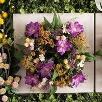 Wildflower Wedding Wall Panel Green/Purple/Yellow