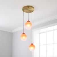 Juliet 3 Light Cluster Ceiling Fitting Pink