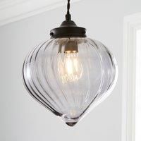 Voyager Smoked Glass Ceiling Fitting Black