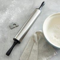 Professional Stainless Steel Rolling Pin Black