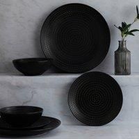 Carbon 12 Piece Dinner Set Black