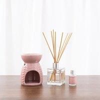 Rhubarb Oil Burner Set Pink