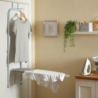Flip Down Ironing Board Over the Door Grey
