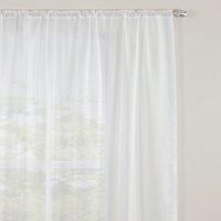Faux Silk White Slot Top Voile White