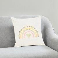 Floral Rainbow 43x43cm Cushion MultiColoured