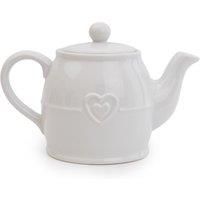 Hearts White Teapot White