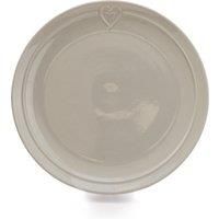 Hearts Grey Stoneware Dinner Plate
