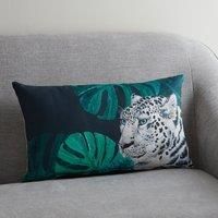 Snow Leopard Jungle Cushion MultiColoured