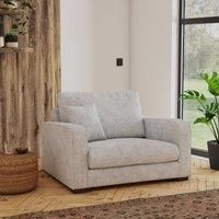Carson Chunky Chenille Snuggle Chair Silver