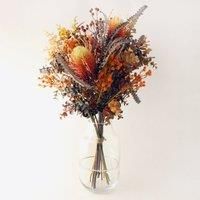 Florals Forever Artificial Autumn Protea and Gypsophila Bouquet