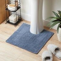 Super Soft Reversible Folkstone Blue Pedestal Mat Blue