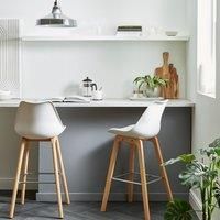 Morden Erik Counter Height Bar Stool White For Indoor Kitchen Dining Shop