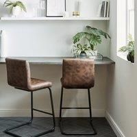 Felix Counter Height Cantilever Bar Stool, Faux Leather