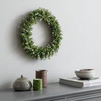 Gypsophila Cream Wreath 41cm Green