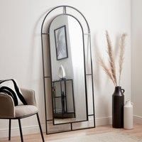 Arch Window Full Length Mirror Black