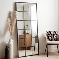 Window Black Lines Leaner Mirror 180cm x 80cm Black