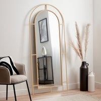 Arch Window Full Length Mirror Gold Effect