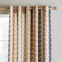 Global Stripe Camel Eyelet Curtains Camel