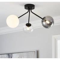 Nila 3 Light Ceiling Fitting Black
