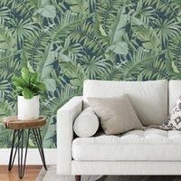 Nu Wall Self Adhesive Maui Navy Wallpaper Blue