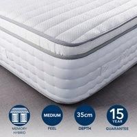 Hotel Memory Foam Pillow Top 2000 Pocket Sprung Mattress White