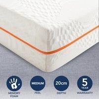 Comfortzone Memory Zoned Mattress White/Orange