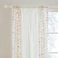 Cotton Bordered Tile Print Slot Top Voile MultiColoured