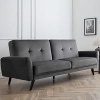 Monza Velvet Clic Clac Sofa Bed Grey