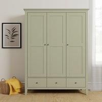 Lynton Green Triple Wardrobe Green