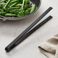 Spectrum Silicone Black Food Tongs Black
