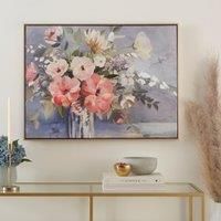 Watercolour Floral Framed Canvas