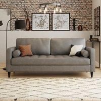 Zoe Faux Leather 3 Seater Sofa Grey