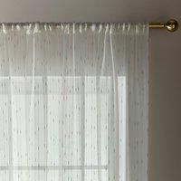 Reluxed Metallic Gold Slot Top Single Voile Panel Gold