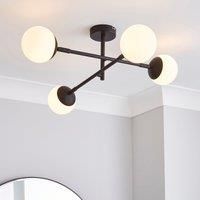 Elements Tela 4 Light Semi Flush Bathroom Ceiling Light