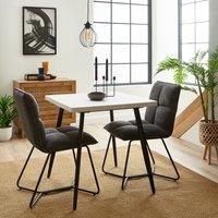 Zuri Concrete Effect Square Dining Table Grey