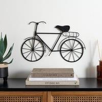 Metal Bike Wall Art Black