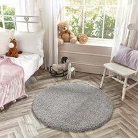 Marvel Shaggy Washable Circle Rug Marvel Shaggy Silver