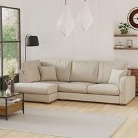 Carson Vivalife StainResistant Fabric Corner Sofa Brown