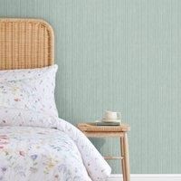 Dorma Plain Green Grey Wallpaper Grey Green