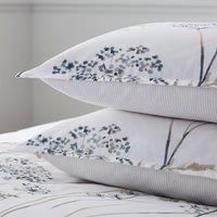 Dorma Purity Meadow 100% Cotton Oxford Pillowcase Pair Brown/White/Black